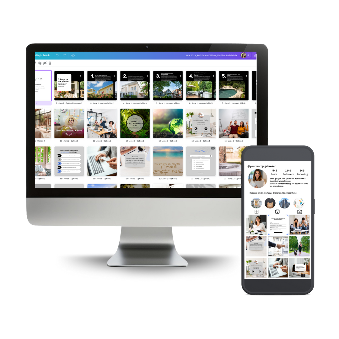 Mortgage Broker Free Social Media Content Mock-Up